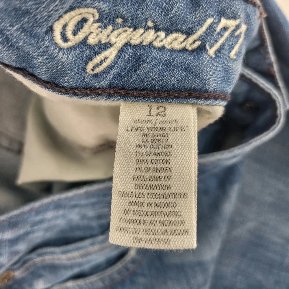 American Eagle‎ Original Bootcut Jeans Women's Size 12 Medium Wash Distressed